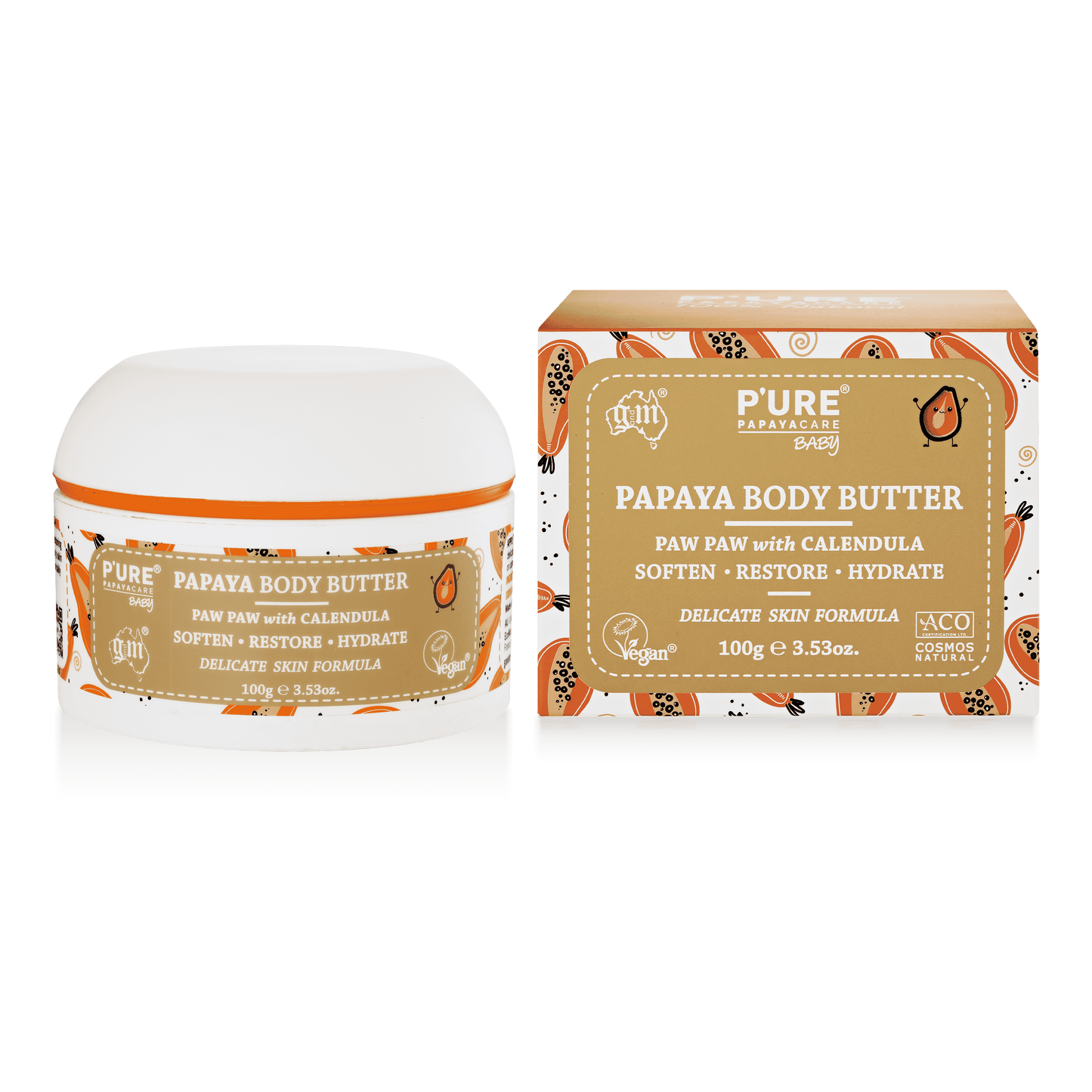 P’URE Papayacare Baby Body Butter 100g