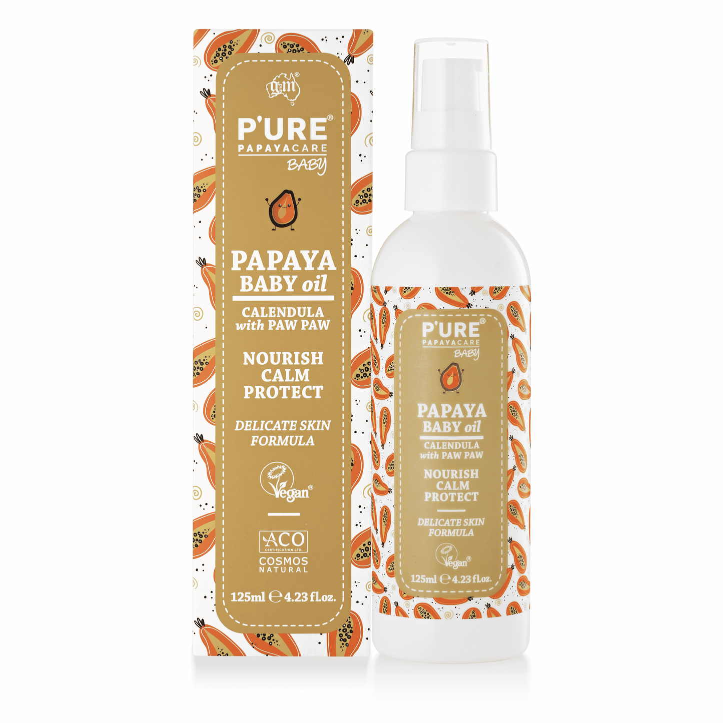 P’URE Papayacare Baby Papaya Baby Oil 125ml