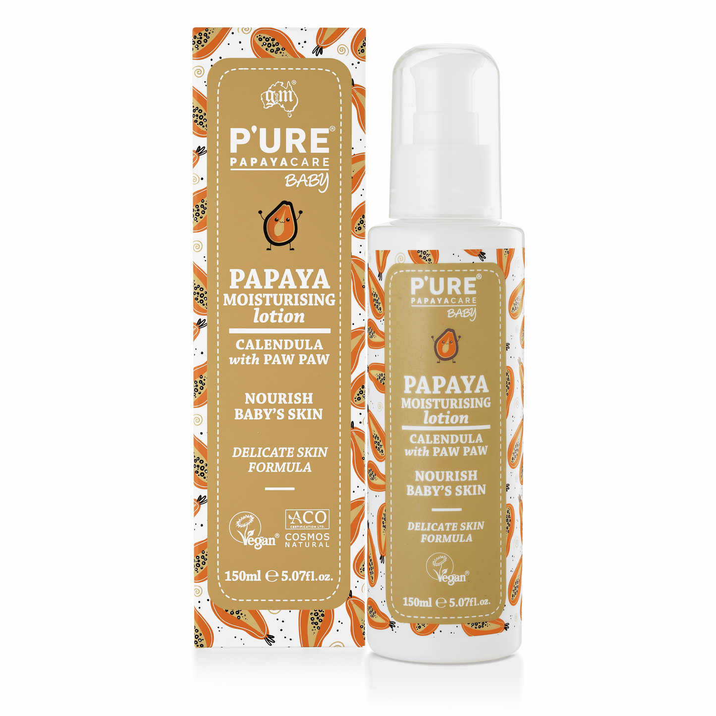 P’URE Papayacare Baby Papaya Moisturising Lotion 150ml