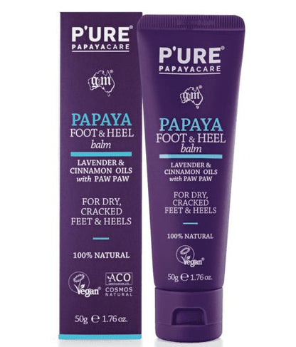 P’URE Papaya Foot & Heel Balm 50g