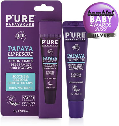 P’URE Papaya Lip Rescue 10g